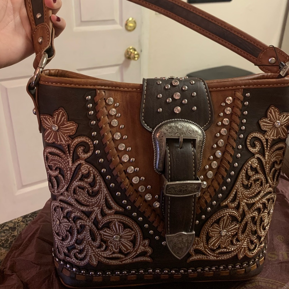 Montana west leather conceal carry purse